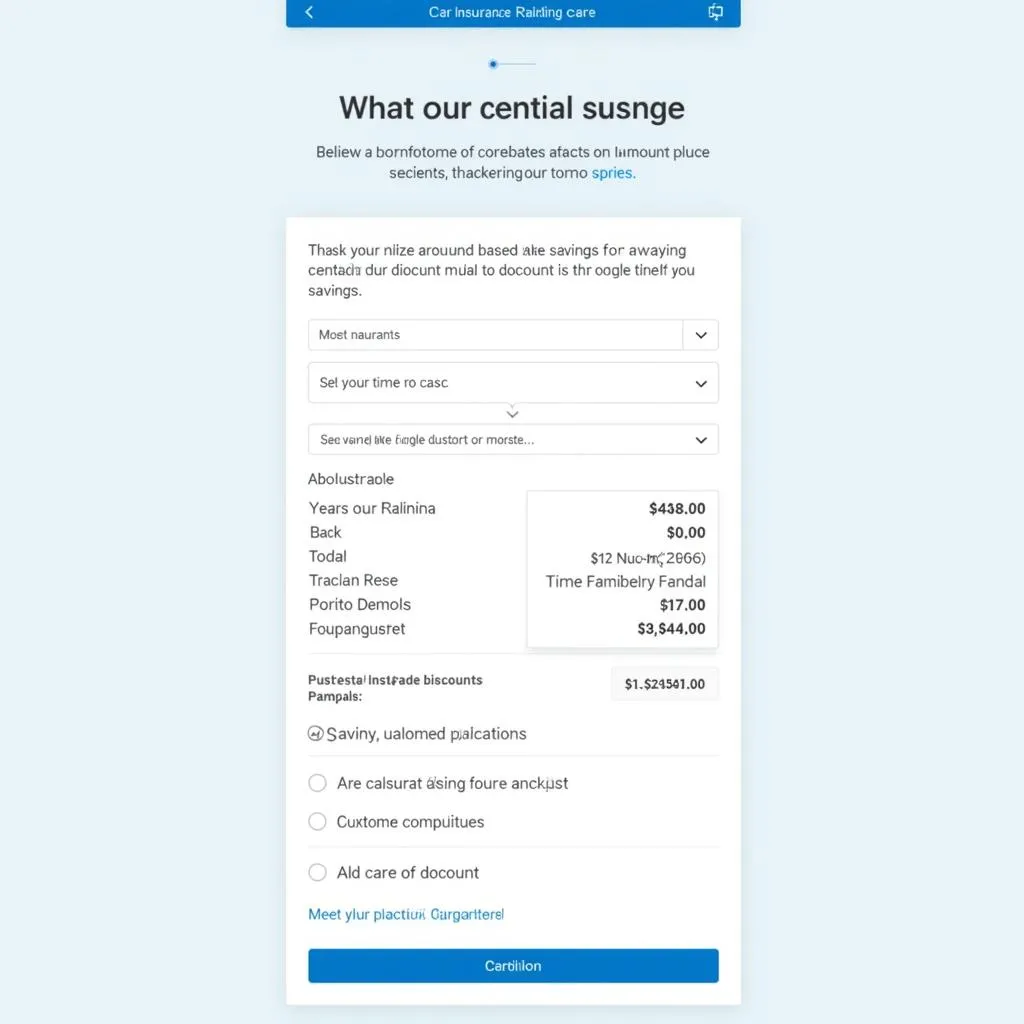 Car Insurance Discount Calculator