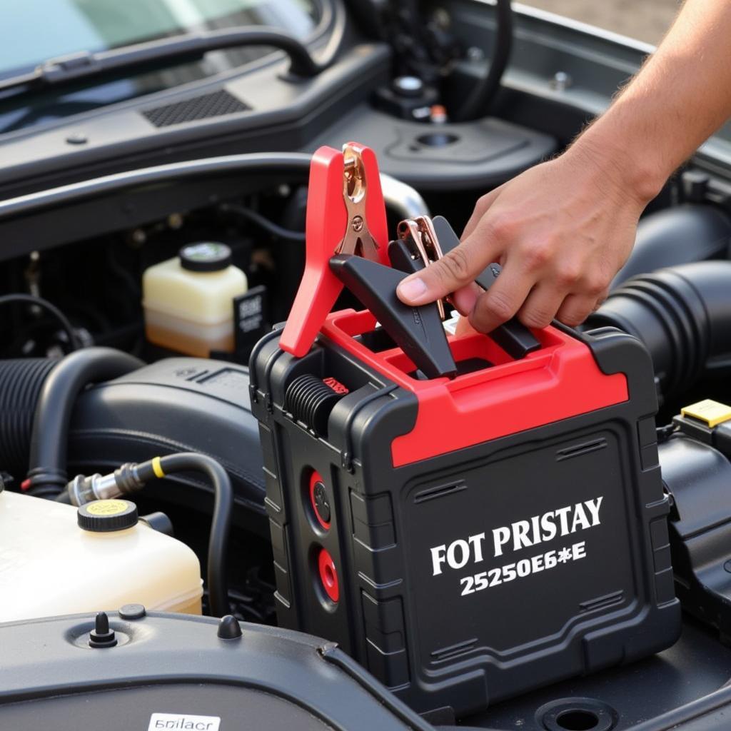 Using a Jumper Box to Jump Start a Car