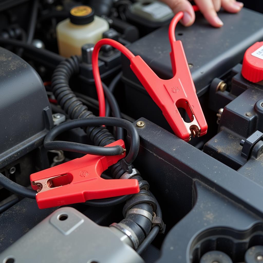 Jump Starting a Car Using Jumper Cables