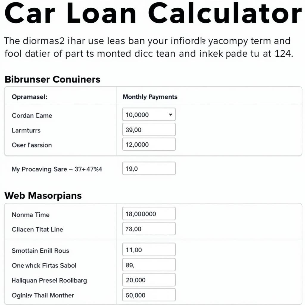 Car Loan Calculator