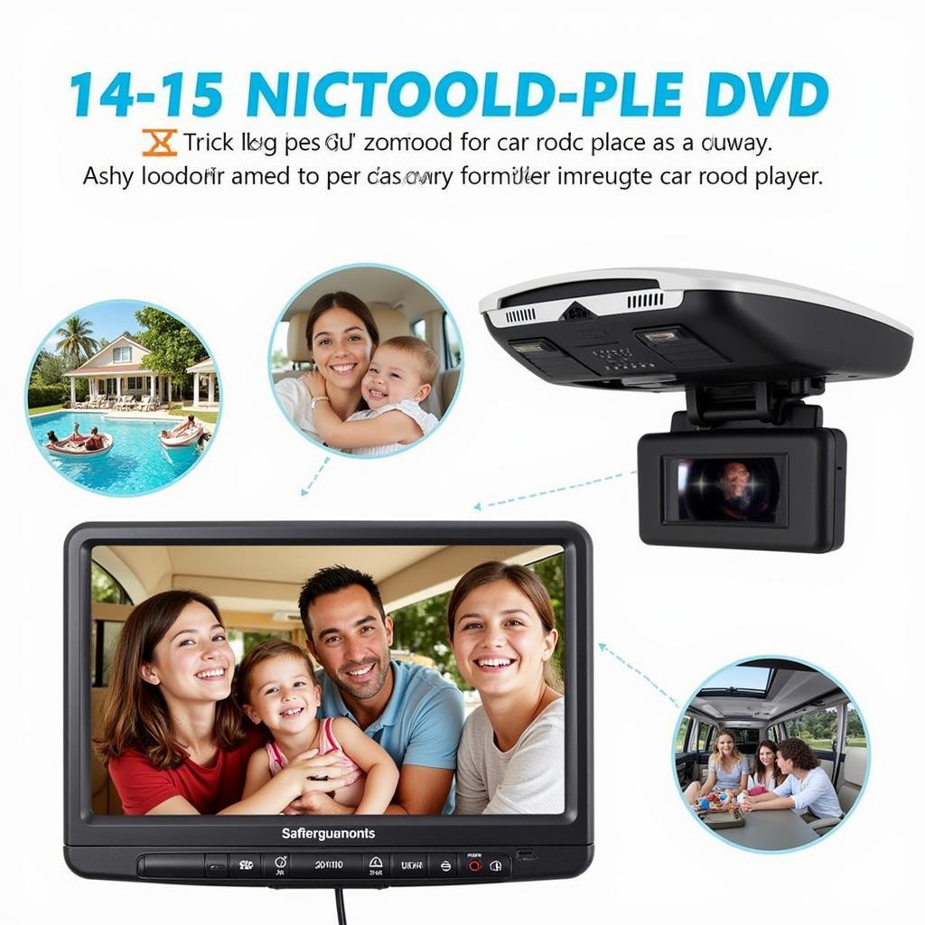 Car roof DVD player providing family entertainment