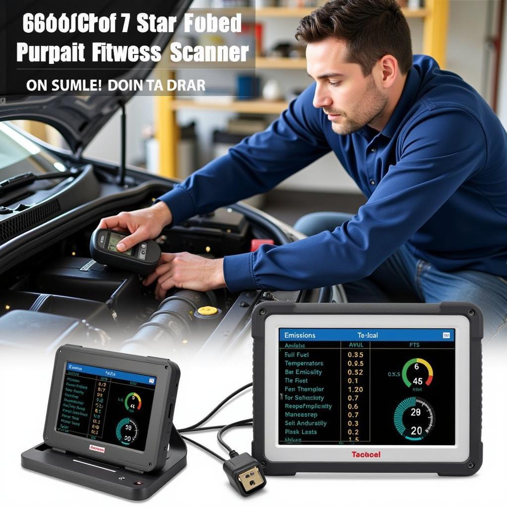 Auto dealer scanner monitoring engine performance