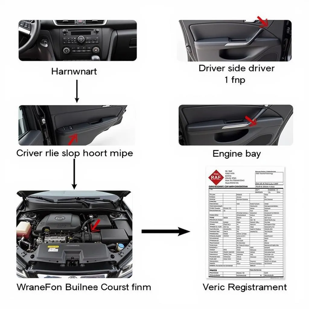 Car VIN Location Examples