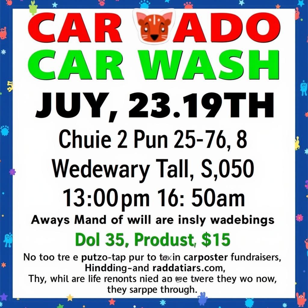 Car Wash Fundraiser Sign