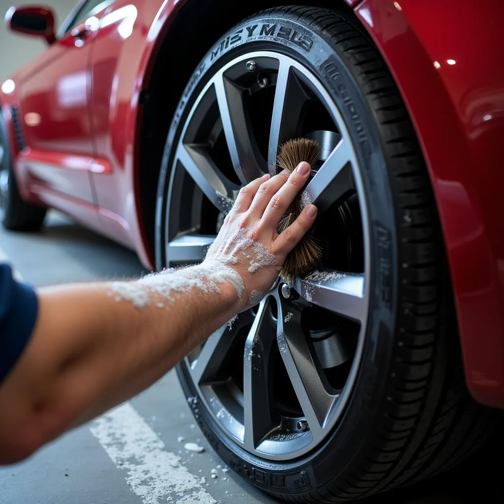 Car wheel cleaning at Mi-T