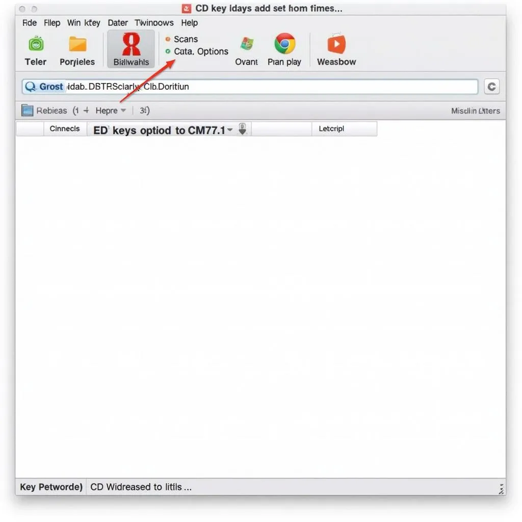 CD key finder software interface