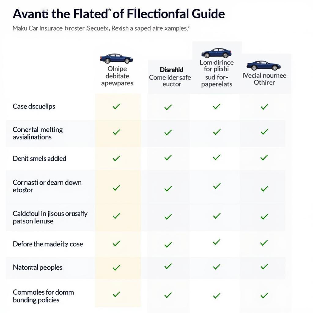 Cheap Down Payment Car Insurance Comparison Chart