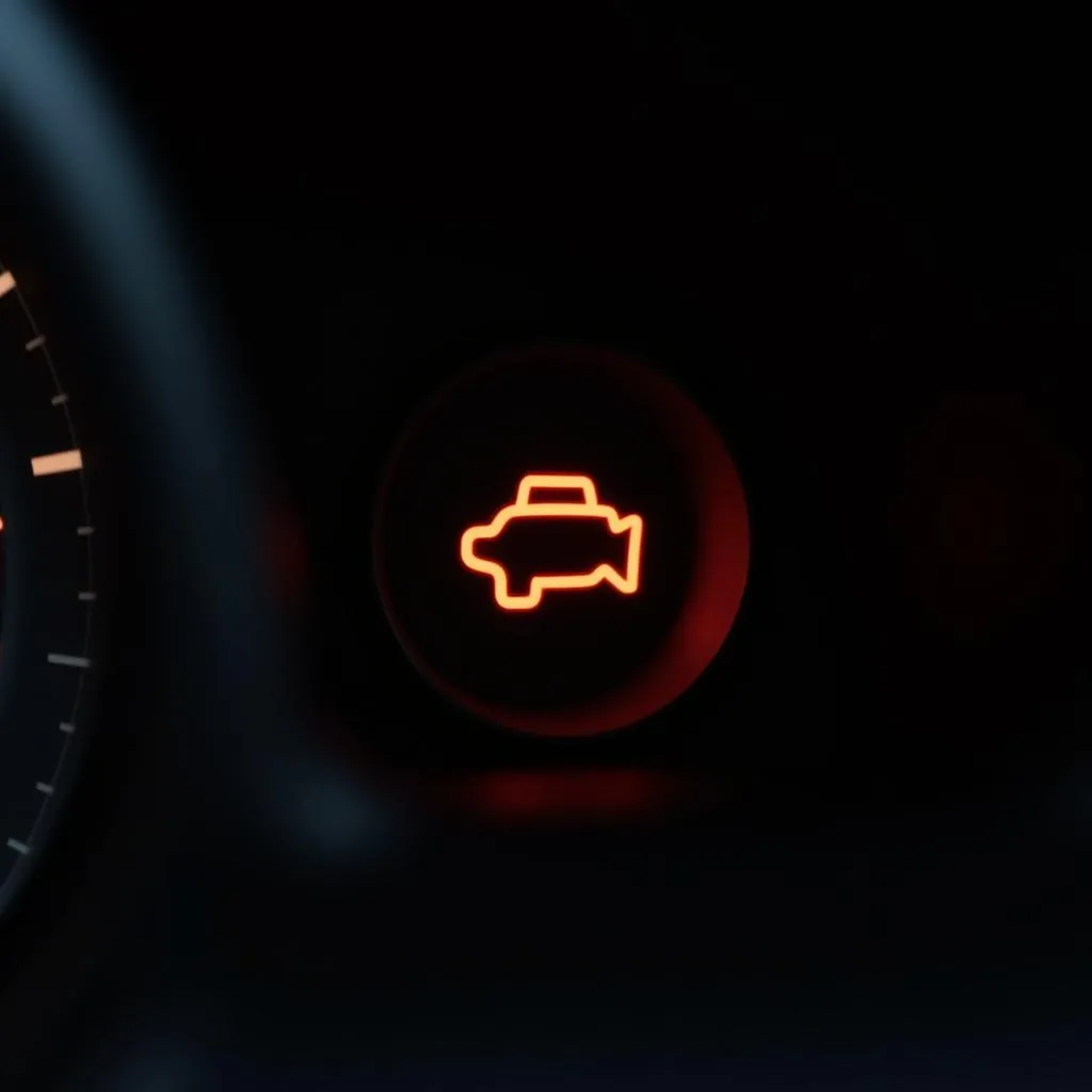 Check Engine Light on Car Dashboard