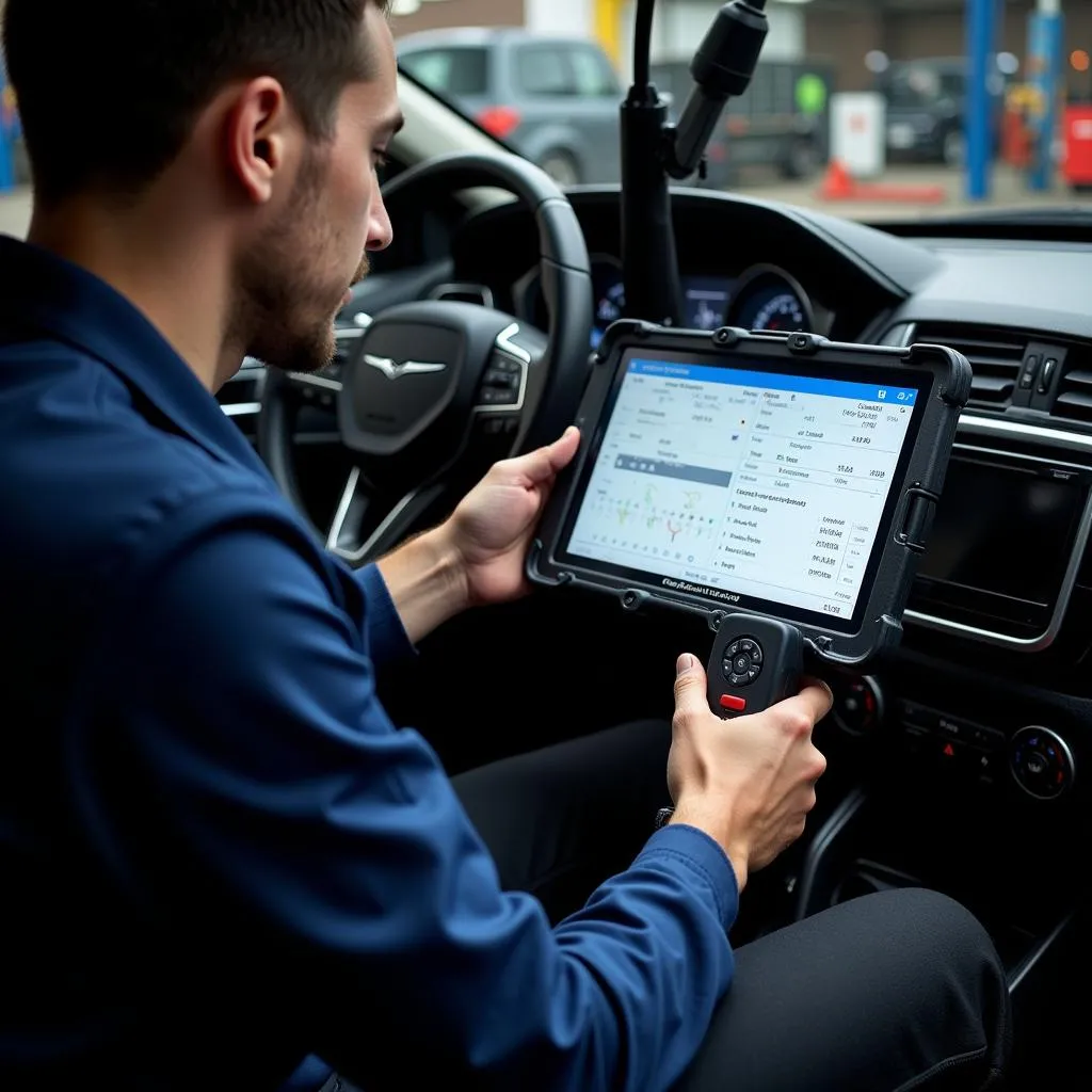 Chrysler Diagnostic Scan Tool in Use