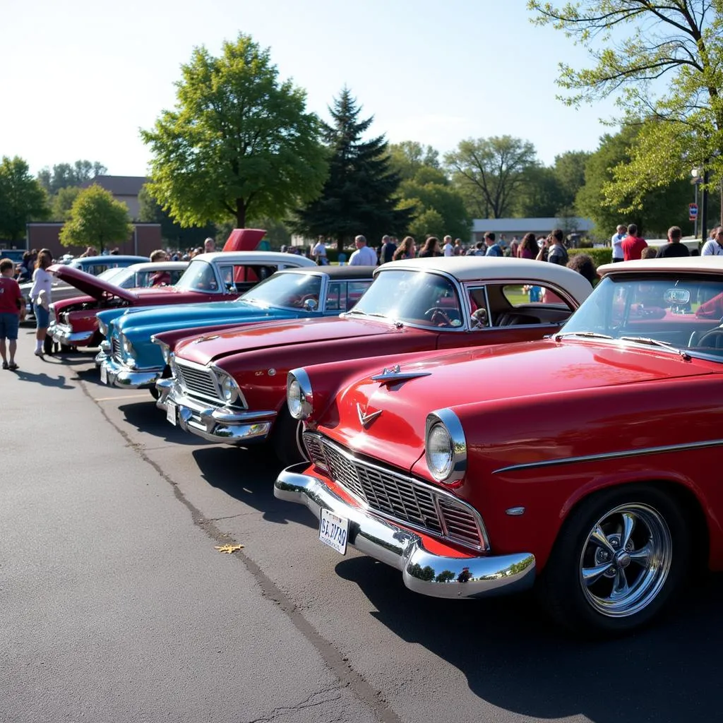 Classic cars on display