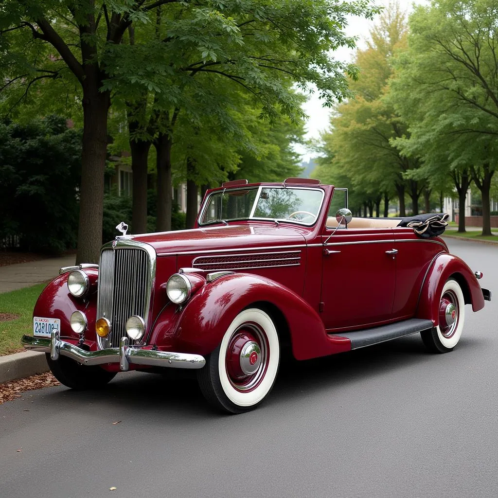 Classic Elegant Car Parked on Street