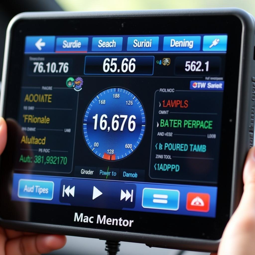Close-Up Mac Mentor Scan Tool Display