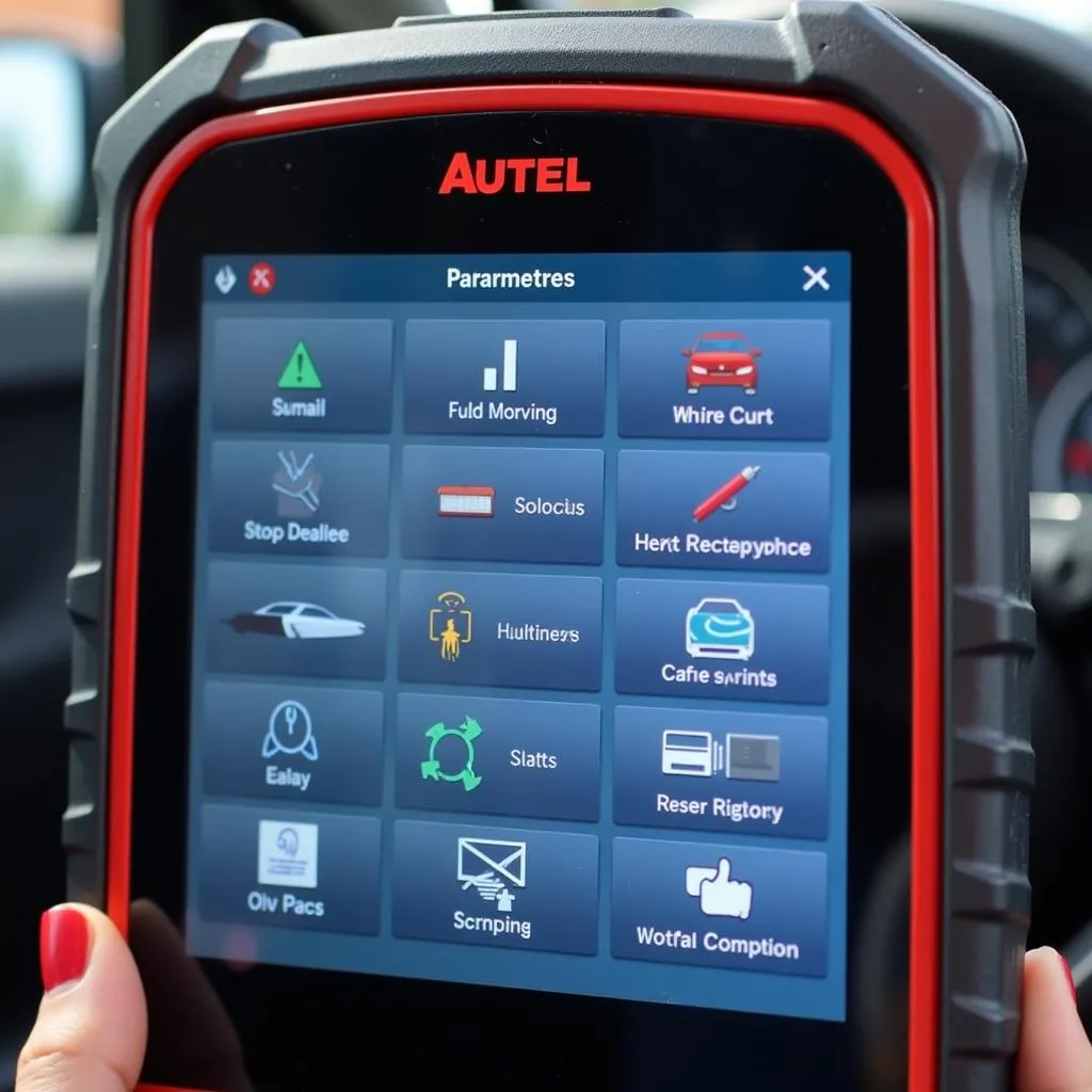 Close-up of Autel Diagnostic Software Interface