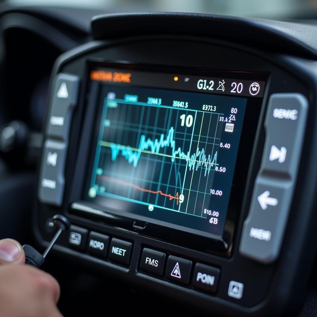 Close-Up of Camshaft Scanning Tool Display