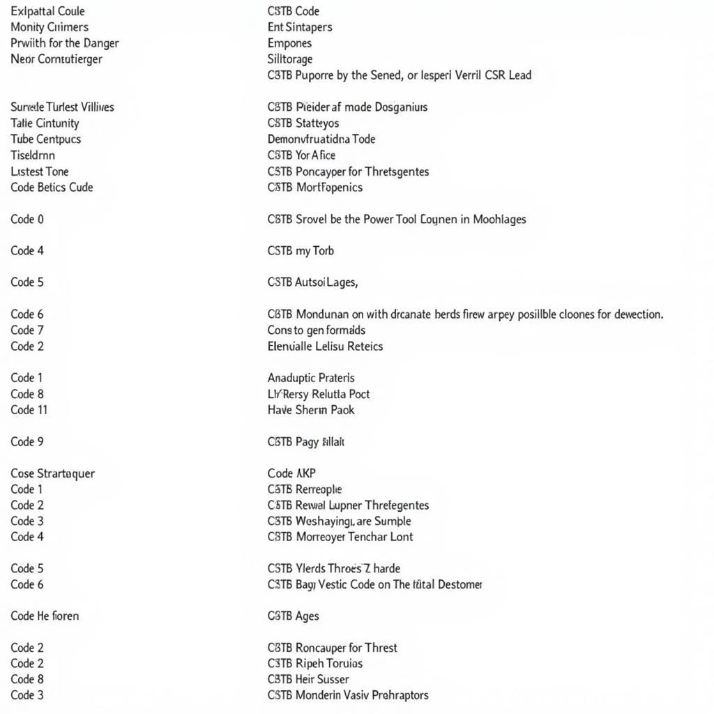 Common OBT Scan Tool Codes