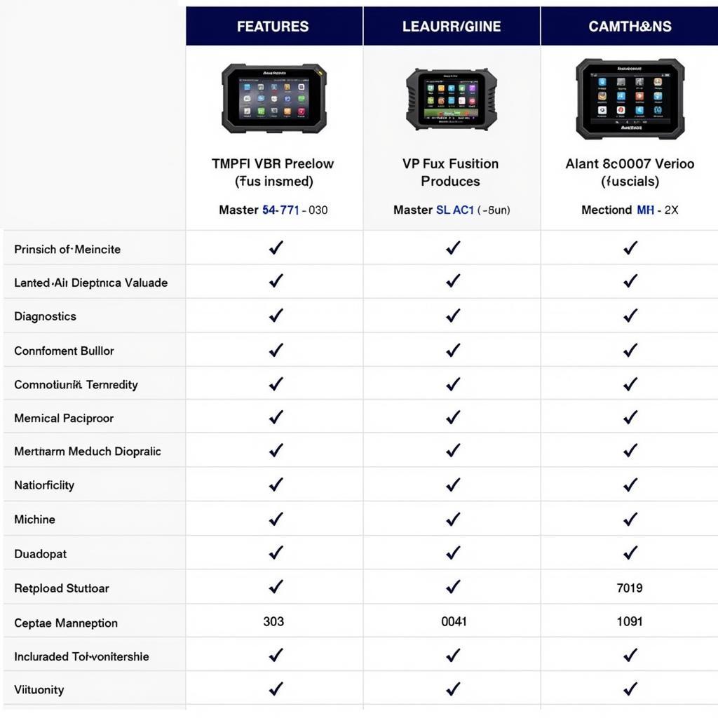 Comparison of Different Mastertech VCI Scan Tool Models