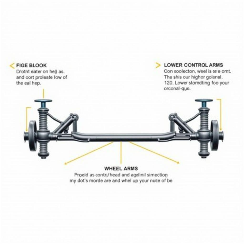 Diagram showing the control arms in a vehicle's suspension system