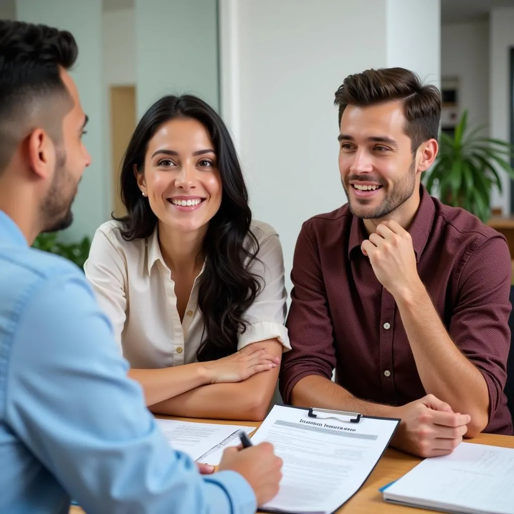 Couple Reviewing Car Insurance Policy