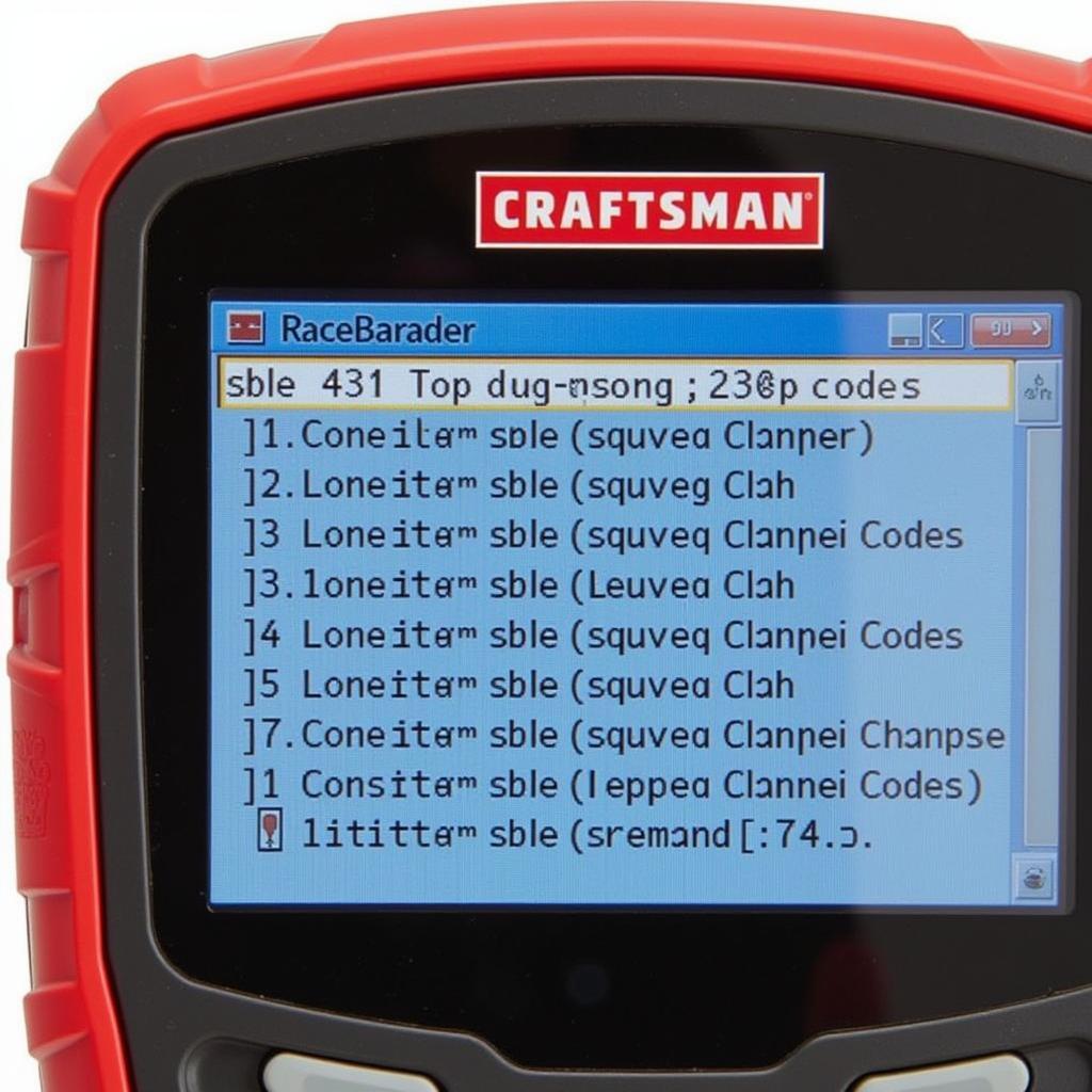 Craftsman 20899 OBD2 Scan Tool Displaying Codes