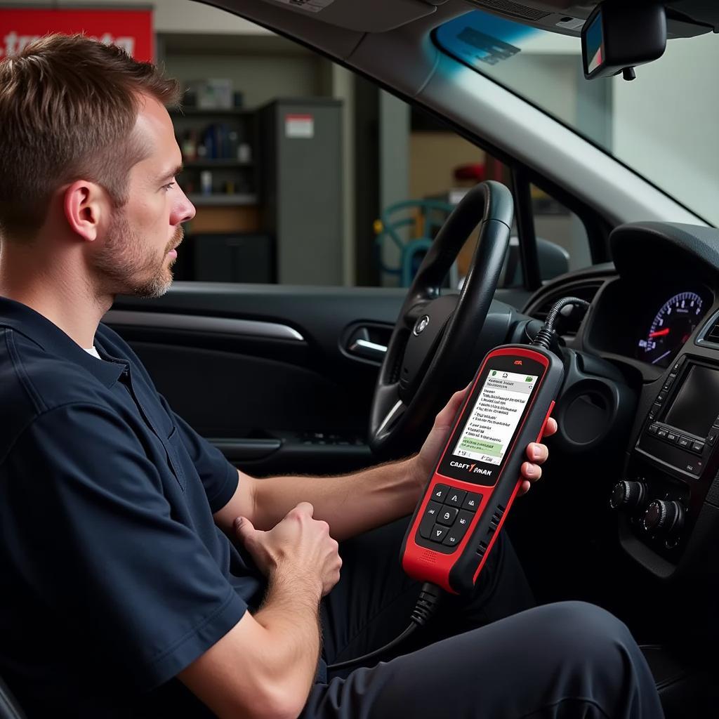 Craftsman 20899 OBD2 Scan Tool in Use