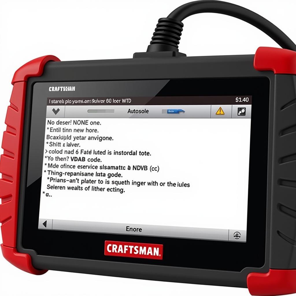 Craftsman Scan Tool 901655 Displaying DTC