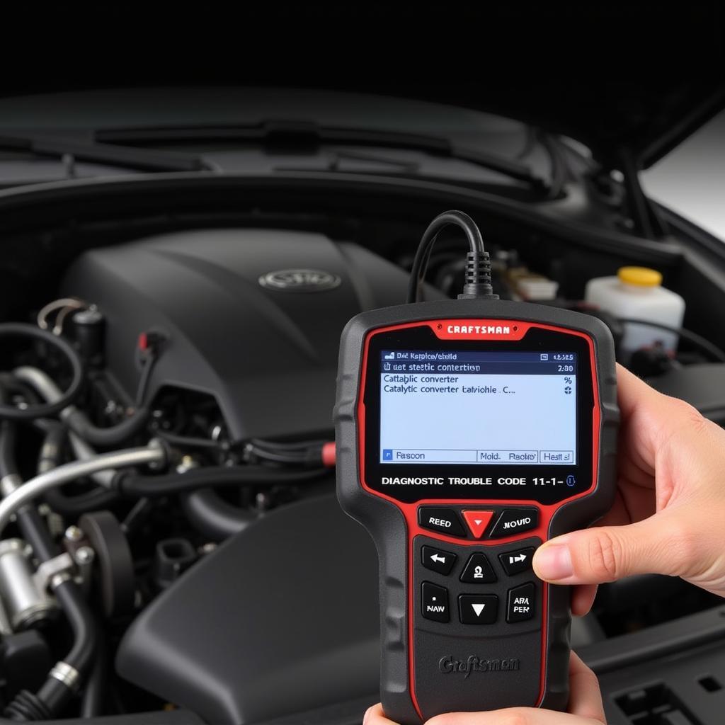 Craftsman Scan Tool Checking Catalytic Converter Codes