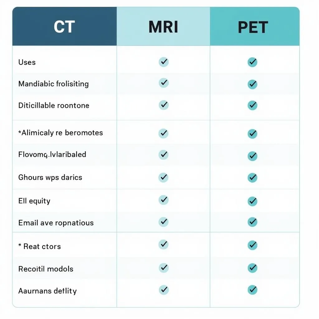 CT, MRI, and PET Scan Comparison