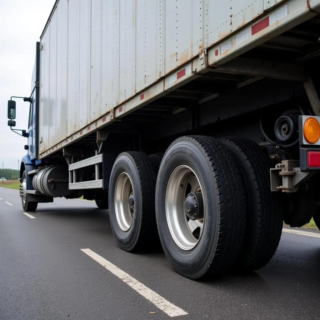 Damaged Truck Wheel