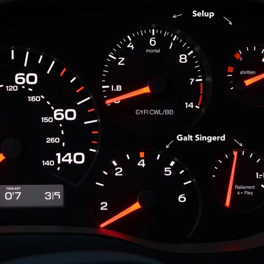 Car Dashboard with Warning Lights Explained