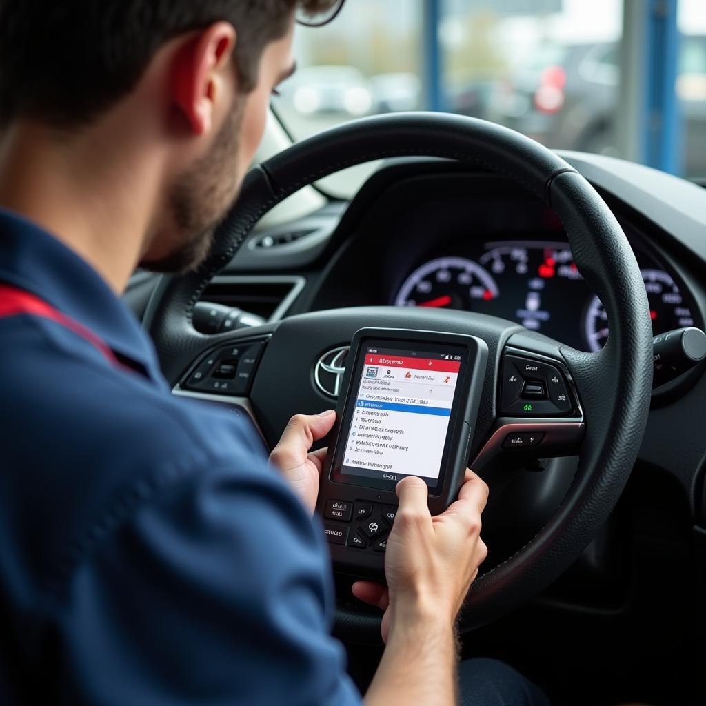 Dealer scanner revealing car issues