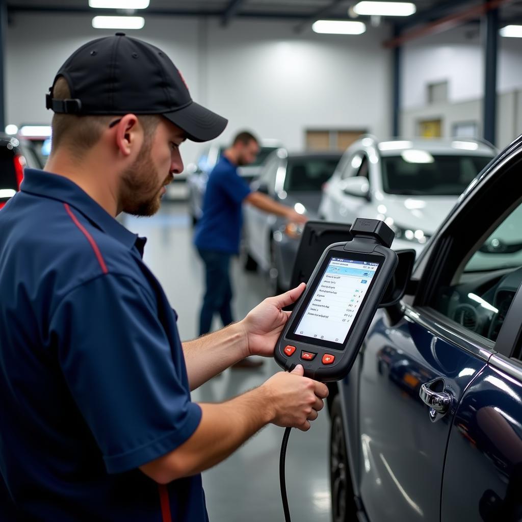 Dealer Scanner Inspection in Rental Car Facility