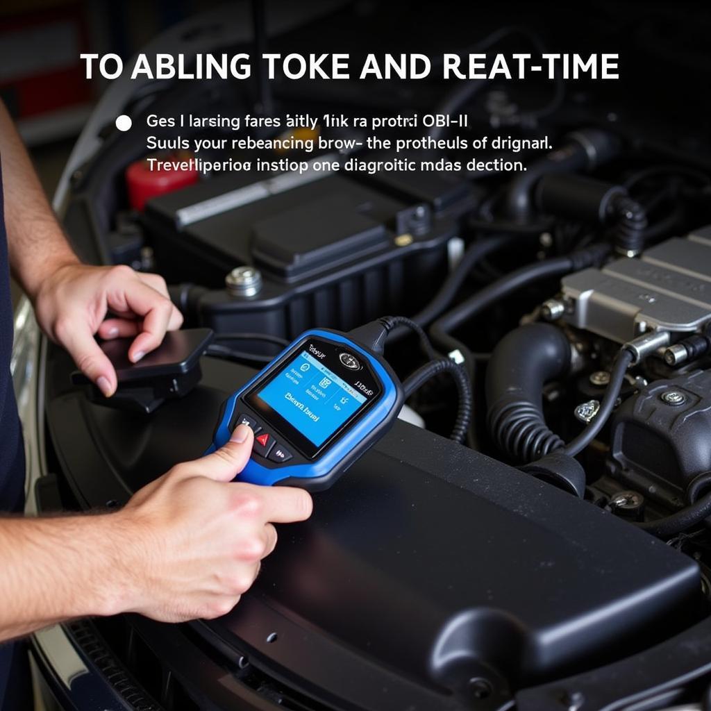 A mechanic using a Dealer Scanner to diagnose a Toyota car