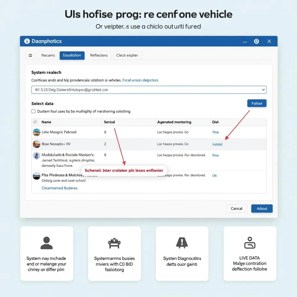 User Interface of Diagnostic Software