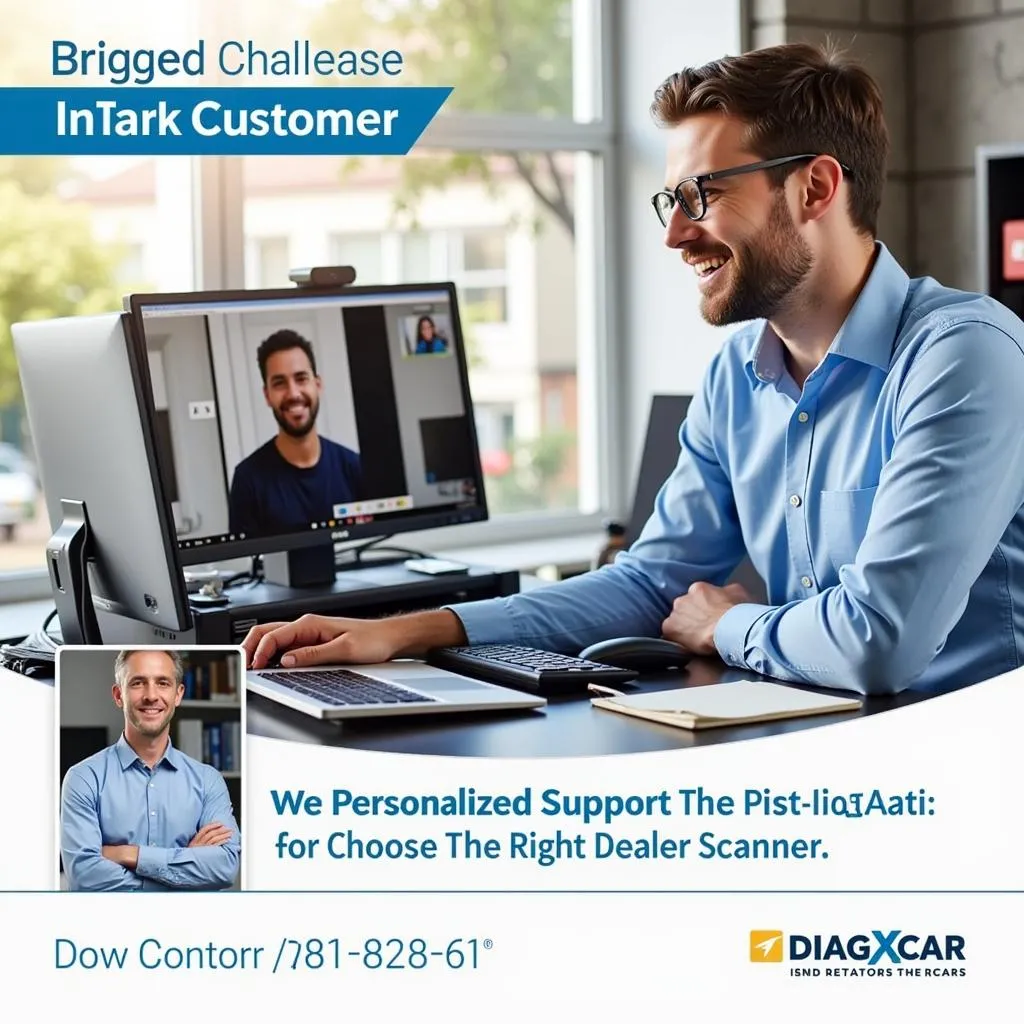 DiagXcar customer support representative assisting a client