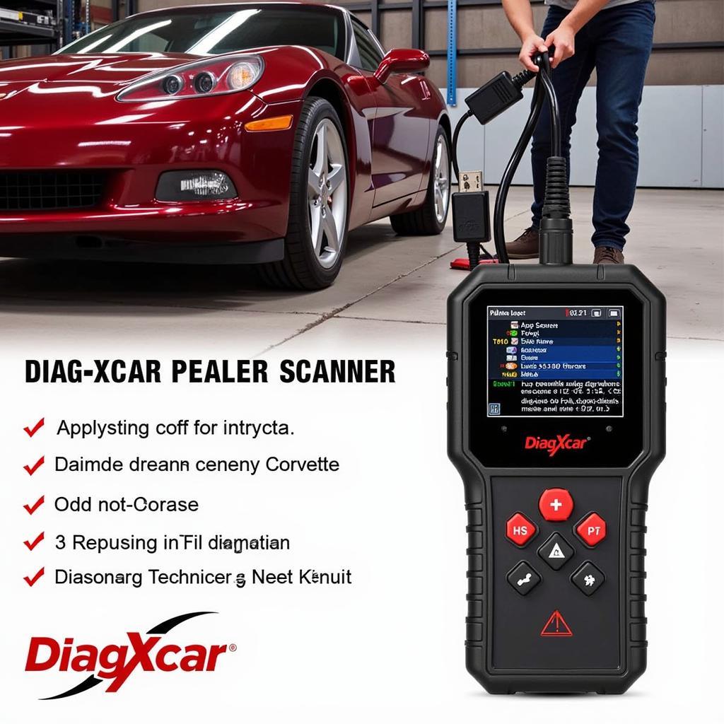 DiagXcar Dealer Scanner Diagnosing a 2005 Corvette