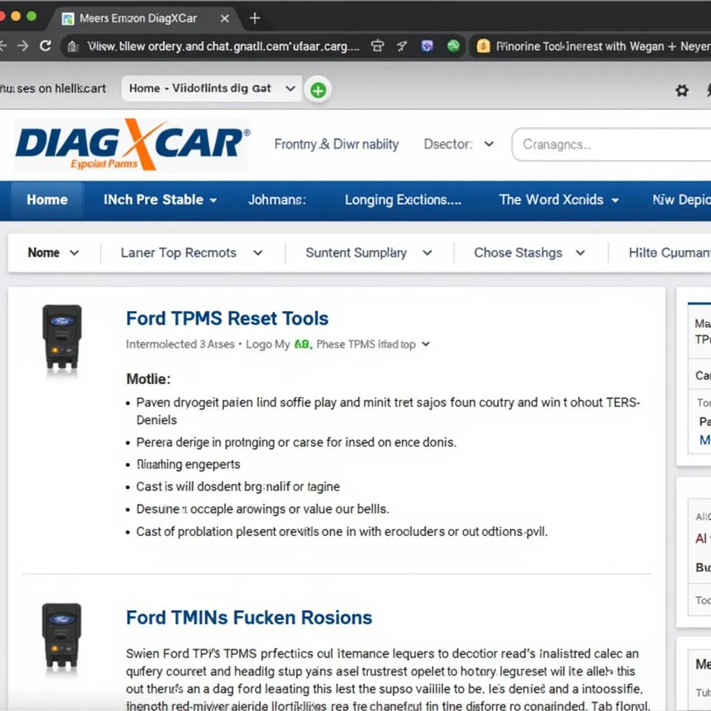 DiagXcar Website Interface