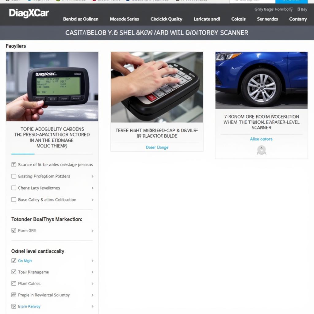 Screenshot of DiagXcar website displaying dealer scanner reviews