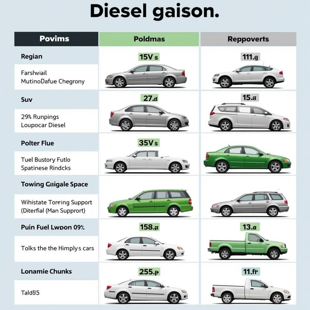 Comparing Different Diesel Car Models