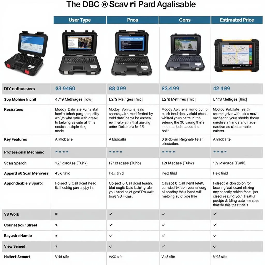 Various d9 scan tools for different user needs