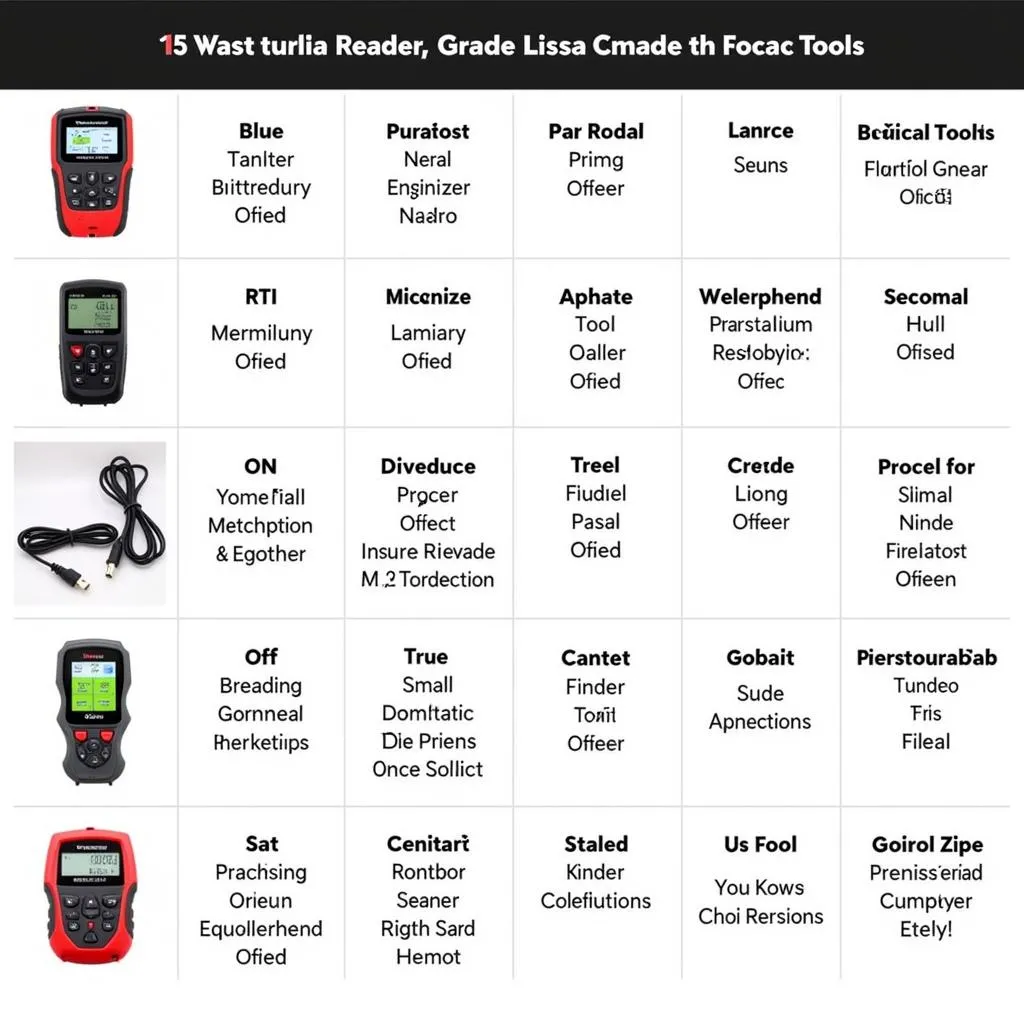 Various automotive scan tools for different needs