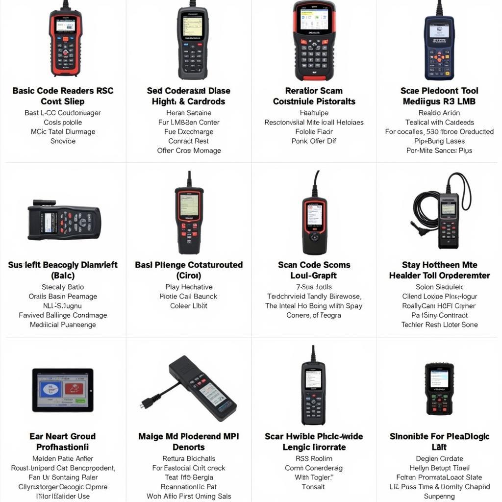 Various Scan Tools for Automotive Diagnostics