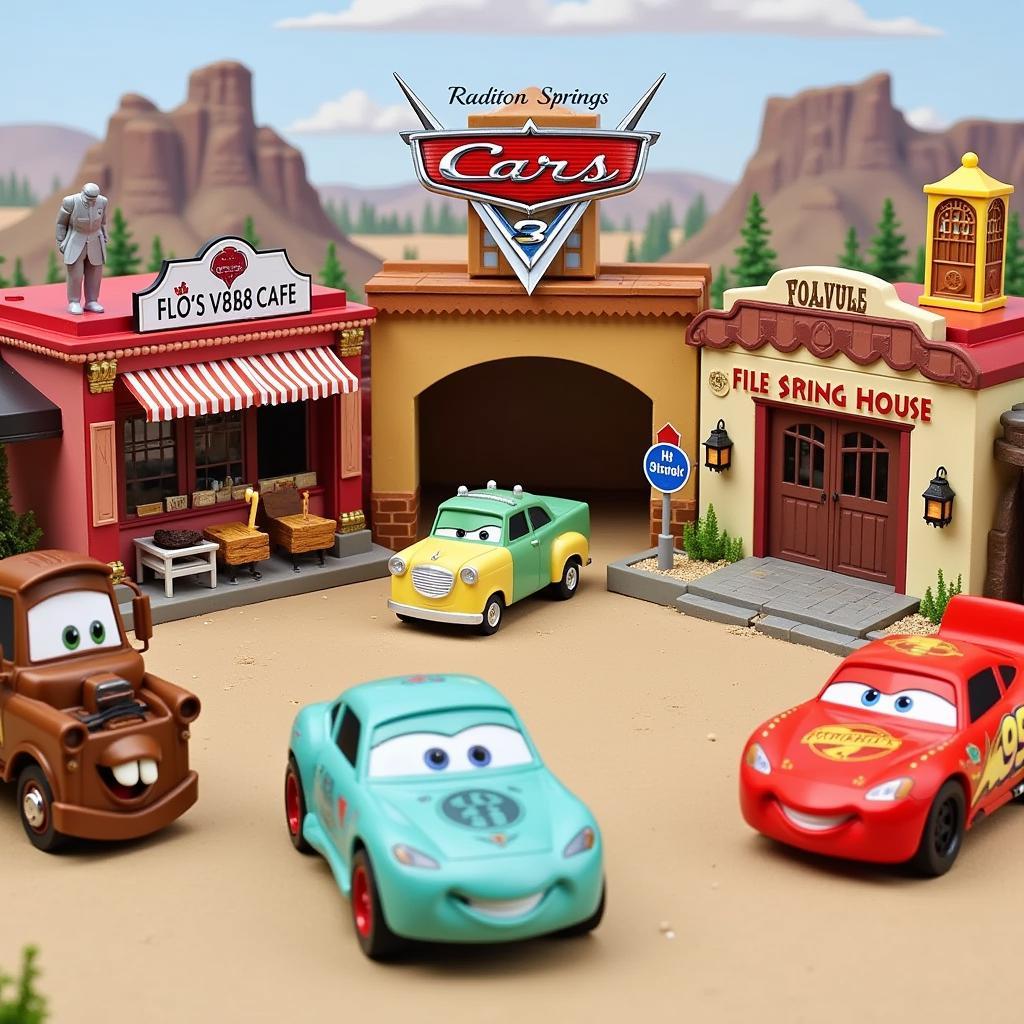 The Radiator Springs playset, a centerpiece for Disney Cars fans, allows children to recreate the movie's iconic setting.