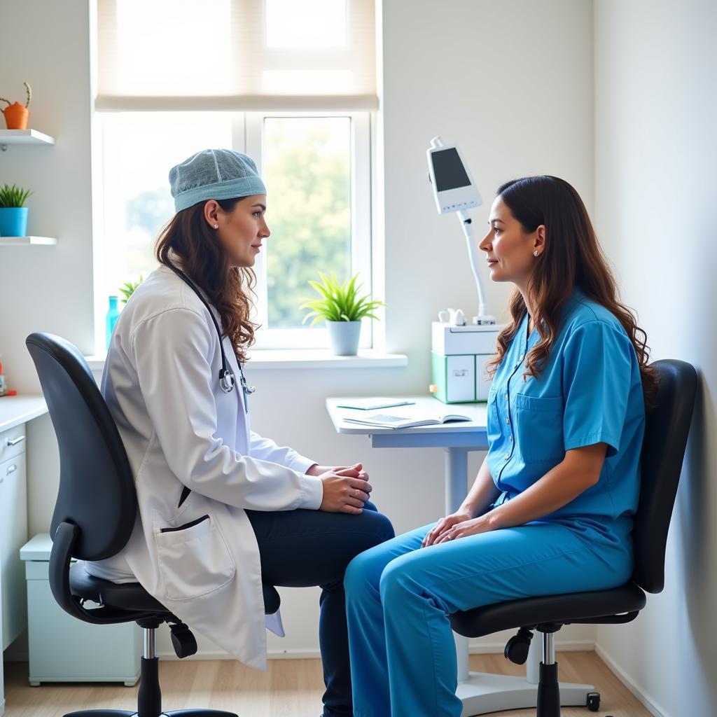 Doctor Examining a Patient in an Urgent Care Facility