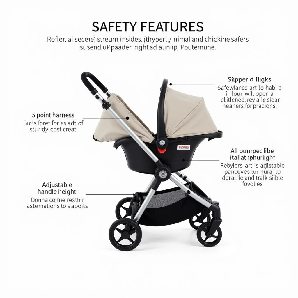 Donna car seat stroller with safety and comfort features