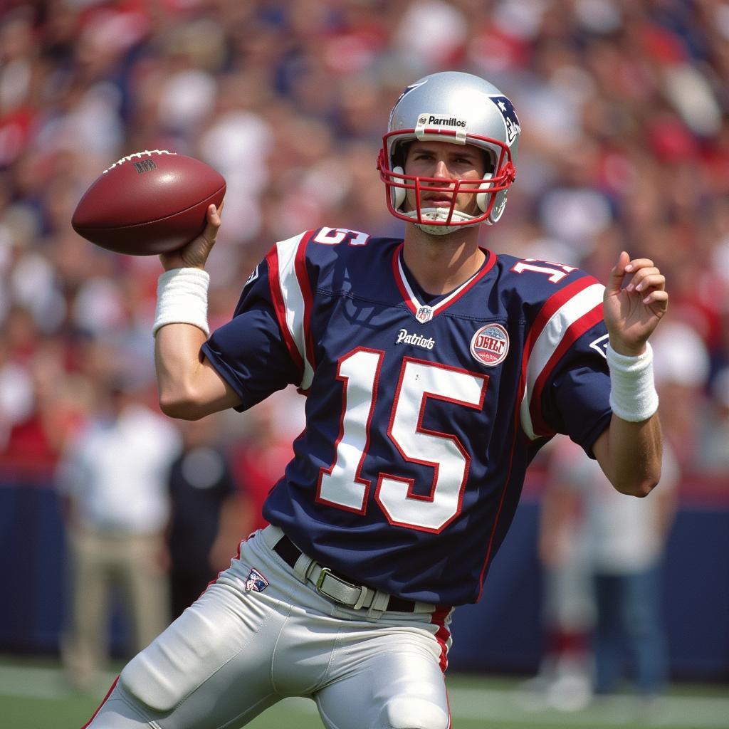 Drew Bledsoe in his early New England Patriots career