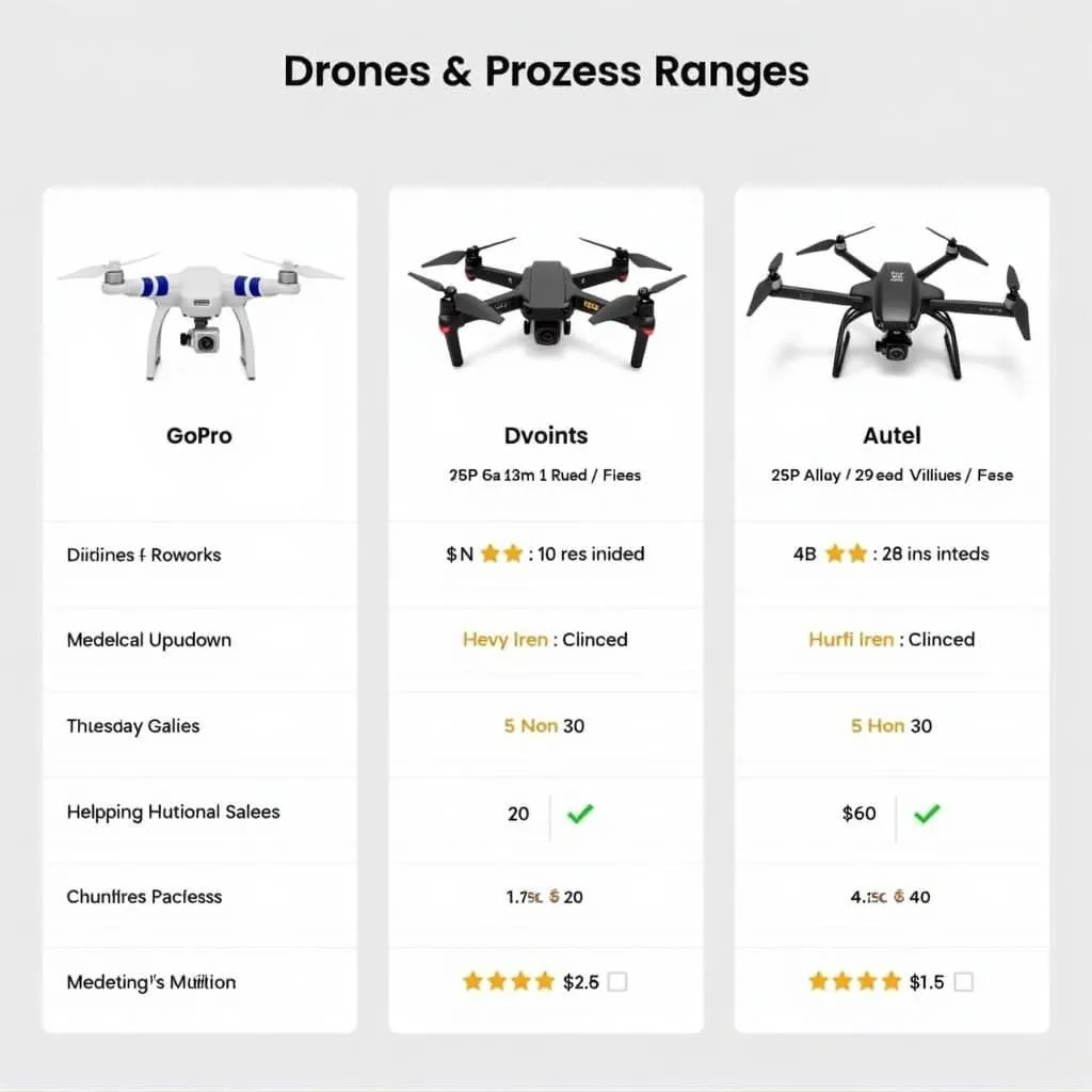 Drone Price Comparison Chart