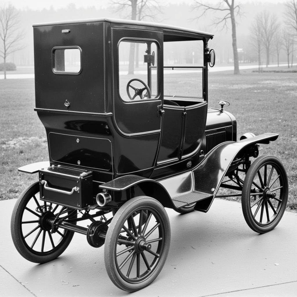 A 1904 Ford Model A with a front trunk