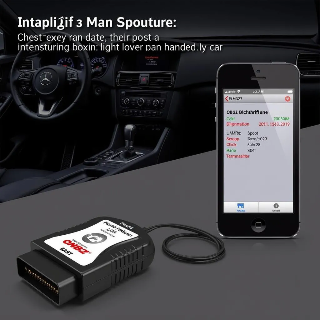 ELM327 Bluetooth device connected to car OBD2 port