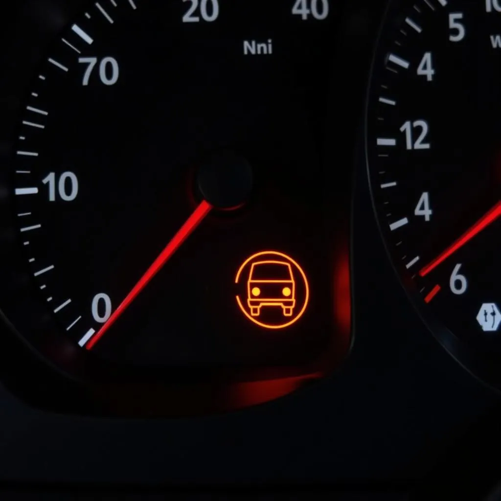 Engine Light On Car Dashboard