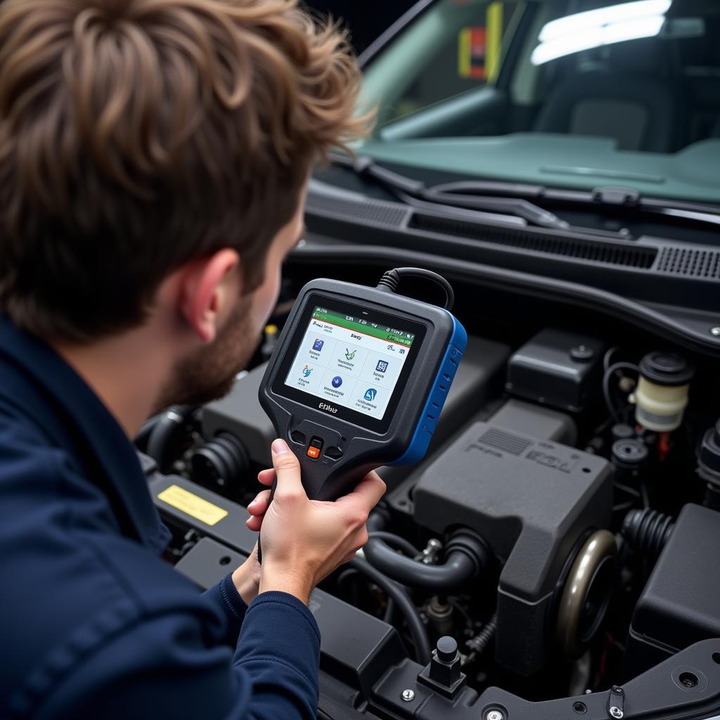 Ethos Scan Tool Diagnostic Process in a Car Repair Shop